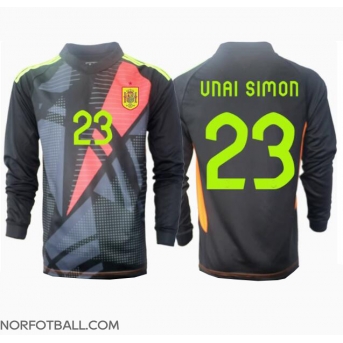 Billige Fotballdrakt Spania Unai Simon #23 Keeper Replika Bortedrakt EM 2024 Langermet